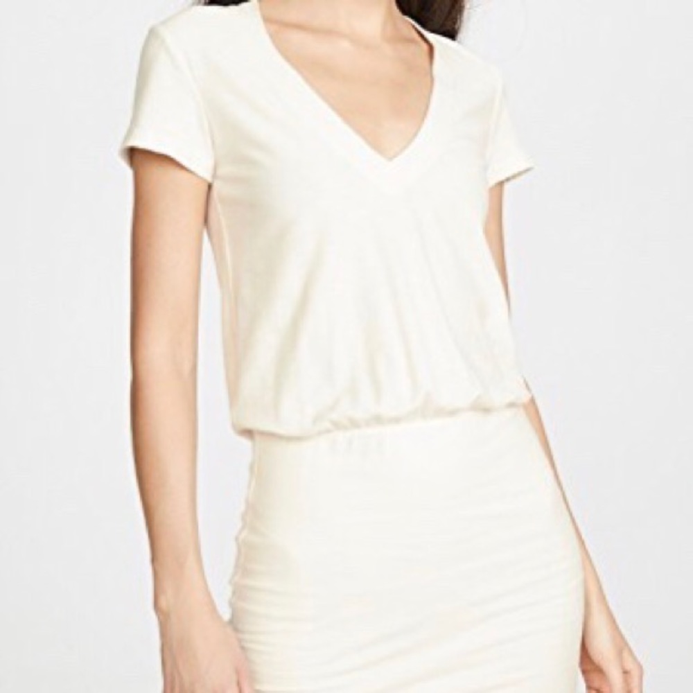James Peres v neck blouson dress